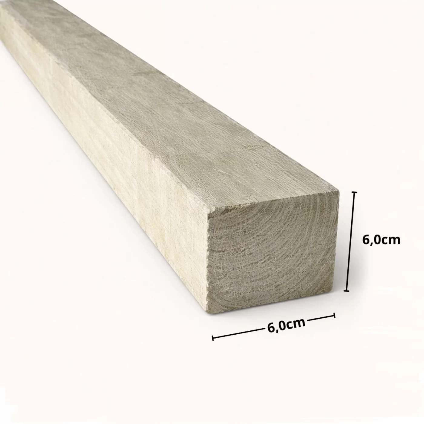 Barrote de Eucalipto Tratado 6,0 x 6,0 cm