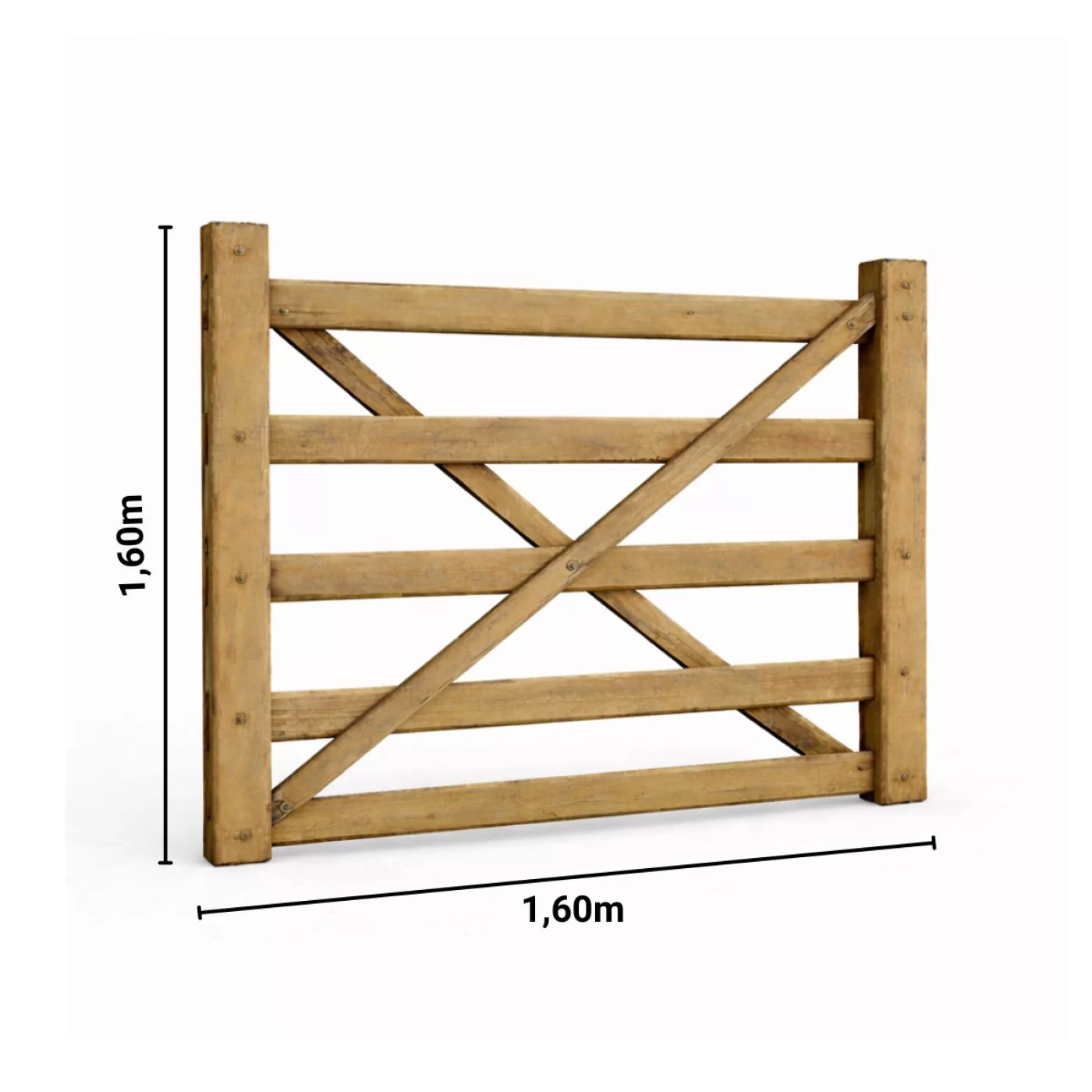 Porteira de Eucalipto Tratado 1,60 x 160m