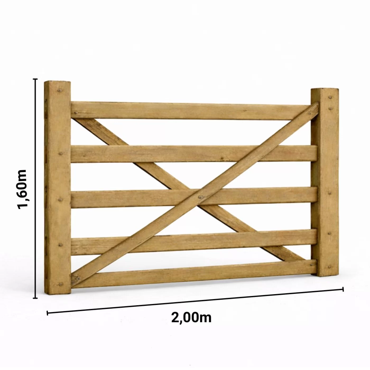Porteira de Eucalipto Tratado 1,60 x 2,00m