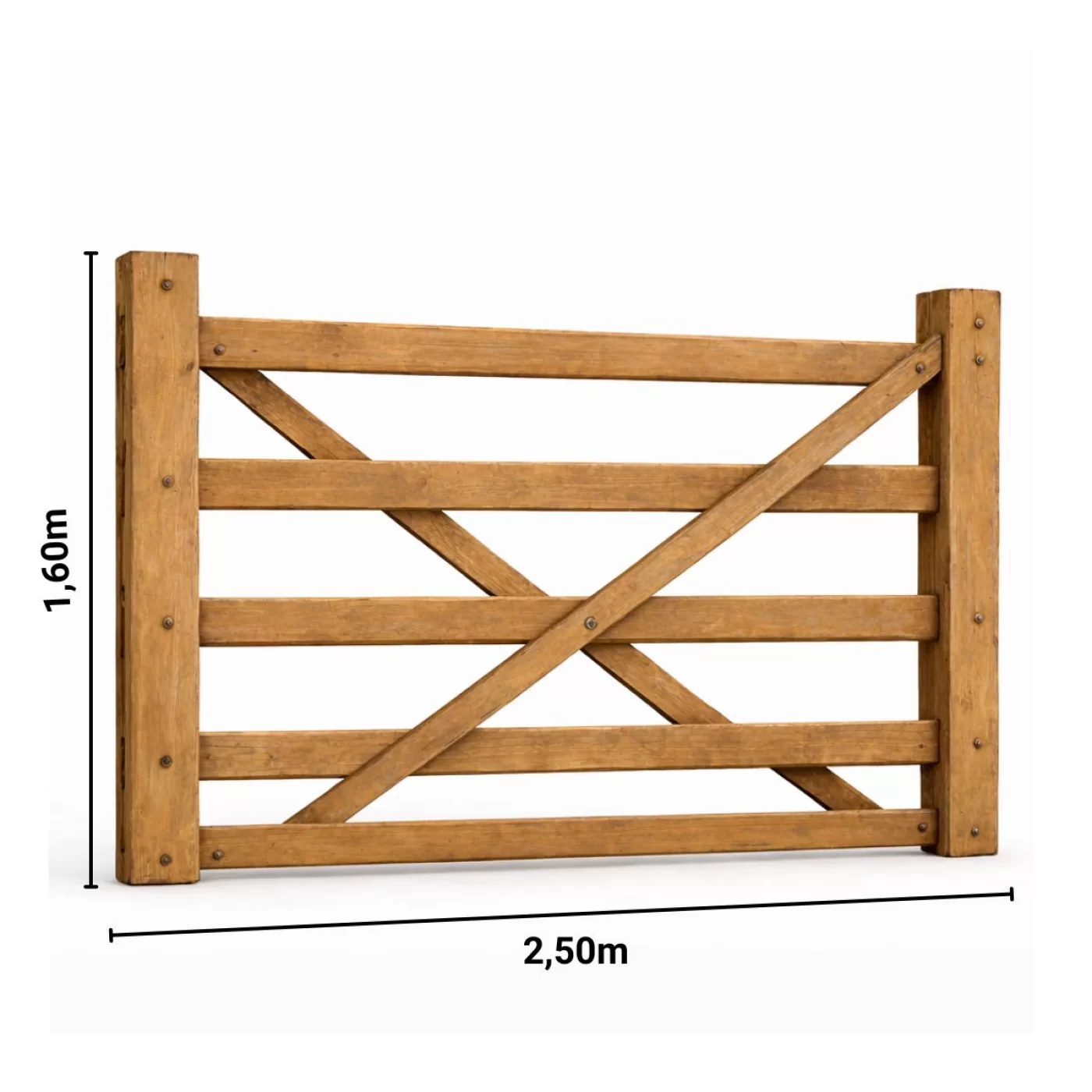 Porteira de Eucalipto Tratado 1,60 x 2,50 m