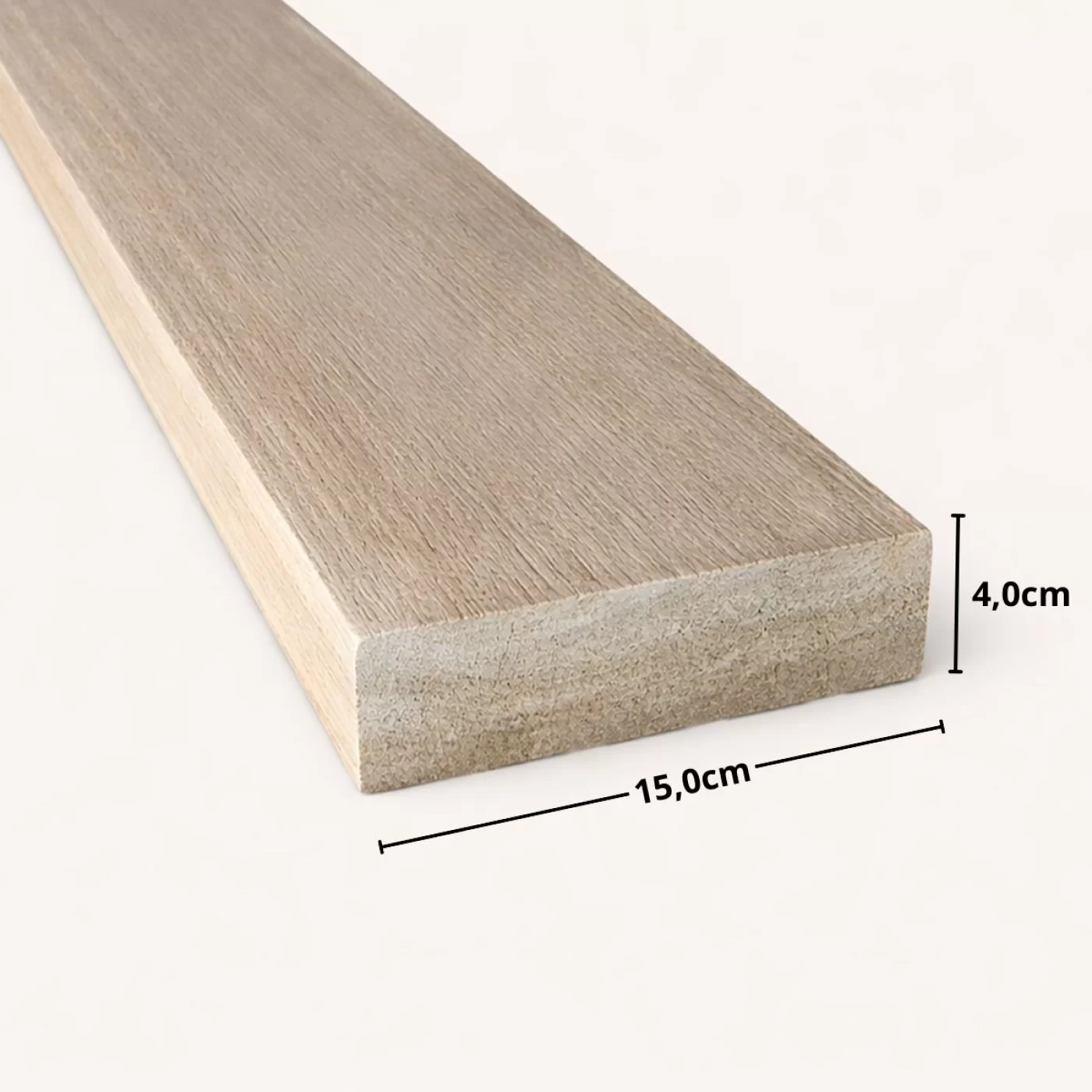 Tábua ou Régua de Eucalipto Tratado 15,0 x 4,0 cm